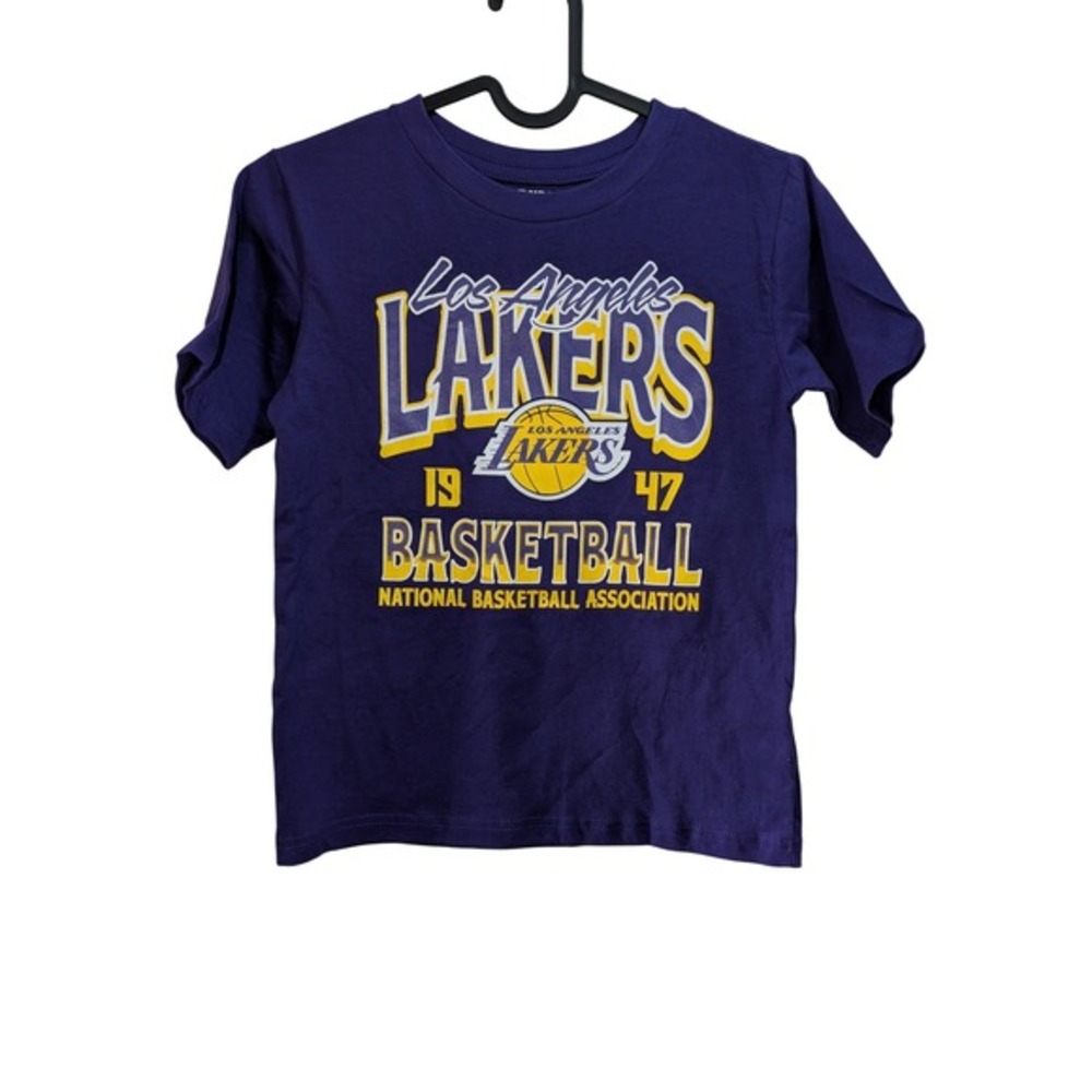 NBA Los Angeles Lakers Kids Purple Graphic T-Shirt Size‎ S 6/7 Basketball Tee